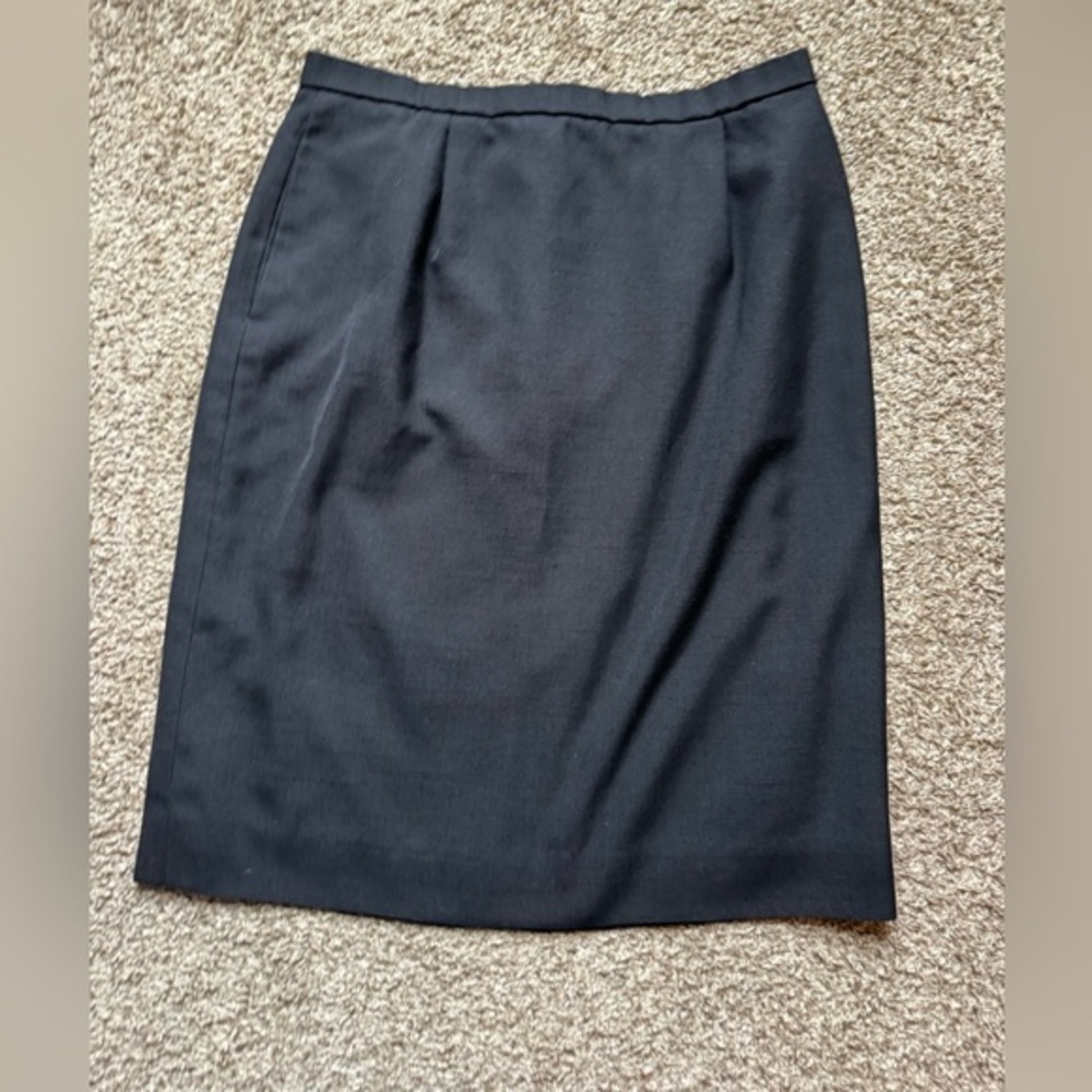 Vintage Pendleton Linen blend black pencil skirt